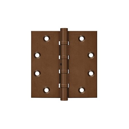 Deltana 4-1/2Hx4-1/2 W Square Corner Ball Bearing Full Mortise Hinge BB/NRP Option Bronze Rust PR DSB45NB10BR